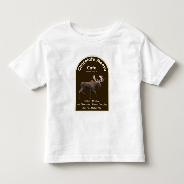 Chocolate Moose Café Kleinkind T-shirt (Vorderseite)