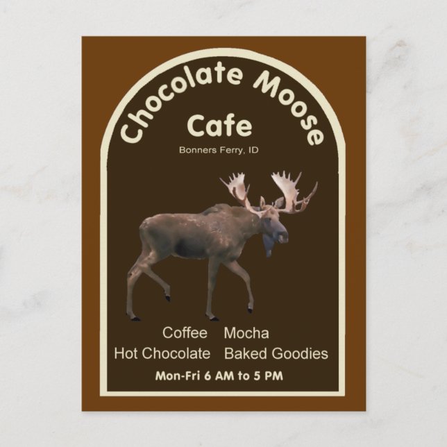 Chocolate Moose Café Postkarte (Vorderseite)