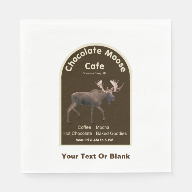 Chocolate Moose Café Serviette (Vorderseite)
