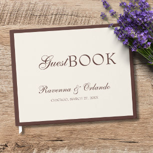 Chocolate Old Money Zeitloser Glamour Hochzeit Gästebuch