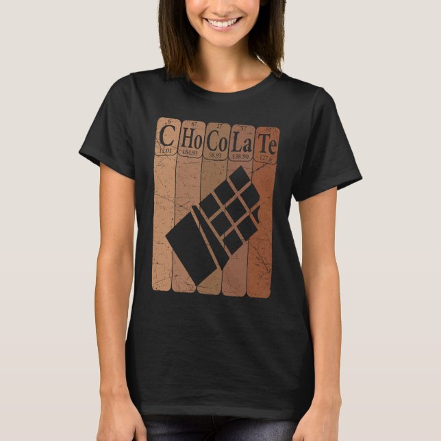 Chocolate Periodic Table Elements Chocoholic Choco T-Shirt (Vorderseite)