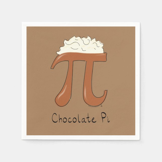 Chocolate Pi Day Symbol Math Lehrer Funny Serviette (Vorderseite)