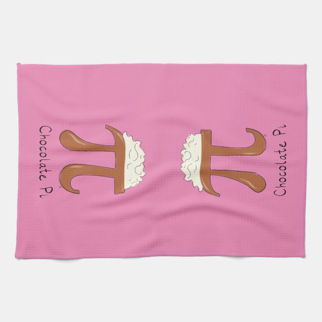 Chocolate Pi Mathe Niedlich Pie Backen Küchentuch (Horizontal)