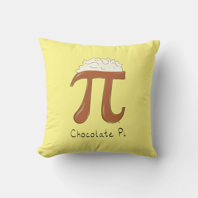 Chocolate Pi Niedlich Mathe Pi Day Pillow Kissen (Vorderseite)