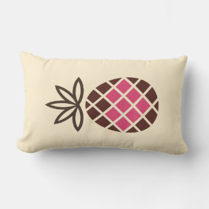 Chocolate Pineapple with Pink Heart Lendenkissen