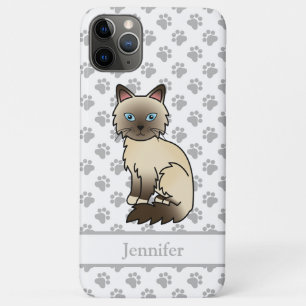Chocolate Point Birma / Ragdoll Süße Katze & Name Case-Mate iPhone Hülle