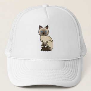 Chocolate Point Birman / Ragdoll Cat Truckerkappe