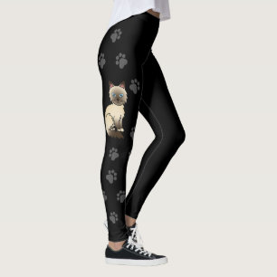 Chocolate Point Birman / Ragdoll Katze & Pfoten Sc Leggings