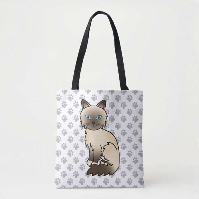 Chocolate Point Birman / Ragdoll Niedlich Cat & Pa (Vorderseite)