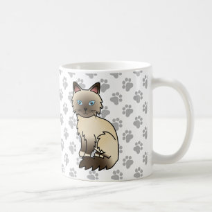 Chocolate Point Birman / Ragdoll Niedlich Cat & Pa Kaffeetasse