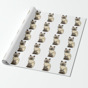 Chocolate Point Birman / Ragdoll Niedlich Cat Patt Geschenkpapier