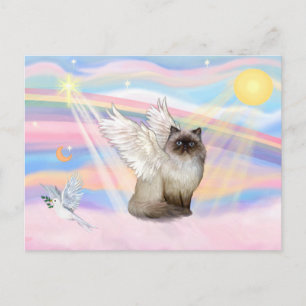 Chocolate Point Himalayan Cat Angel Postkarte