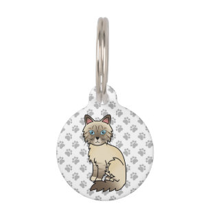 Chocolate Point Tabby Birman Cat & Pet's Info Haustiermarke