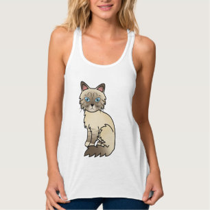 Chocolate Point Tabby Birman / Ragdoll Süße Katze Tank Top