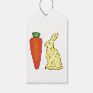 Chocolate Rabbit Bunny Carrot Happy Oaster Geschenkanhänger