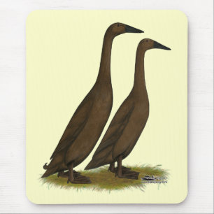 Chocolate Runner Ducks Mousepad