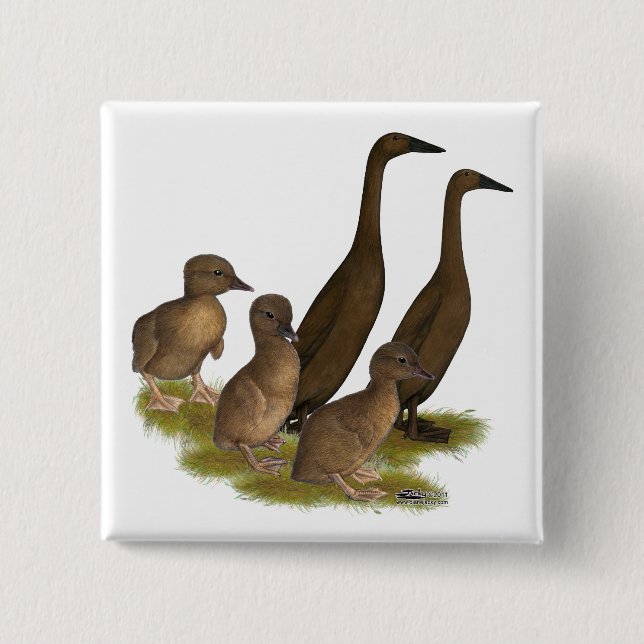 Chocolate Runner Entenfamilie Button (Vorderseite)