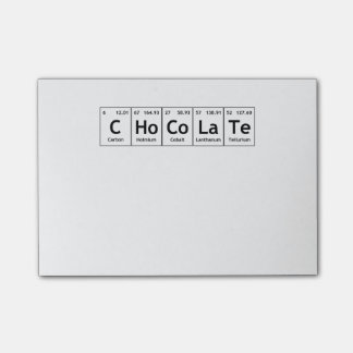 CHoCoLaTe Science Periodic Table Words Elements Post-it Klebezettel
