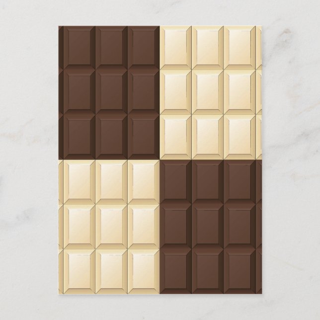 Chocolate Square Delight Postkarte (Vorderseite)