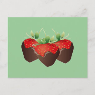 Chocolate Strawberry Postkarte