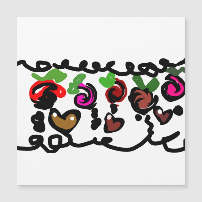 Chocolate Strawberry zum Valentinstag  Magnetkarte (Vorderseite)