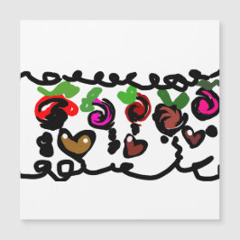 Chocolate Strawberry's valentine  Magnetkarte