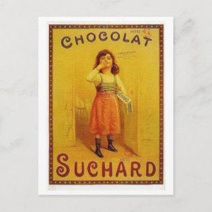 Chocolate Suchard Vintage Ad Postkarte