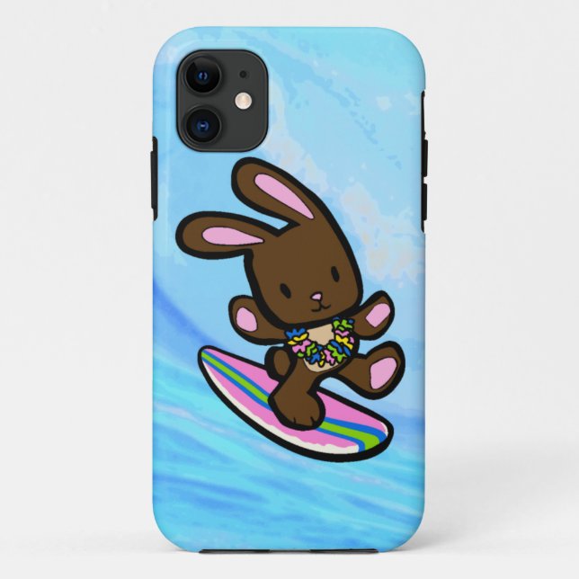 Chocolate Surfing Bunny iPhone 5 Casemate Case-Mate iPhone Hülle (Rückseite)