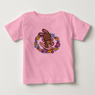 Chocolate Surfing Bunny Toddler T - Shirt