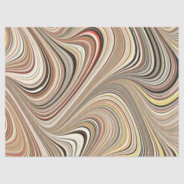 Chocolate Swirl Marble Agate Gift Wrap Tissue Seidenpapier (Vorderseite)