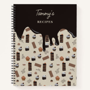 Chocolate Theme Muster Rezept Kochbuch Notizbuch