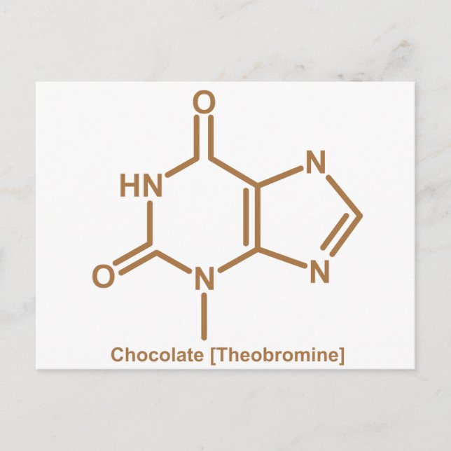 Chocolate Theobromin Postkarte (Vorderseite)