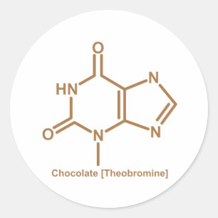 Chocolate Theobromin Runder Aufkleber
