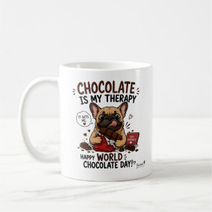 Chocolate-Therapie Französische Bulldogge  Kaffeetasse