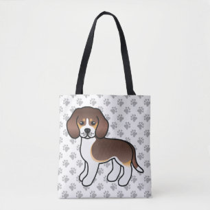 Chocolate Tricolor Beagle Cartoon Hund & Pfoten