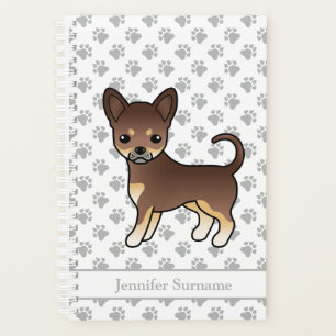 Chocolate und braun glatthaariger Chihuahua-Hund & Planer