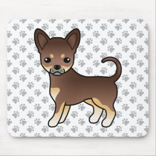 Chocolate- und Tan-Farbiger Glatthaar-Chihuahua-Hu Mousepad