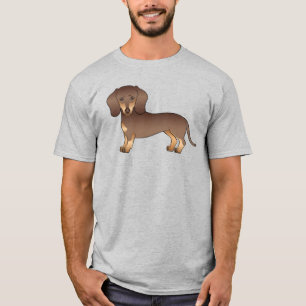 Chocolate und Tan glatthaariger Dachshund süßer Hu T-Shirt