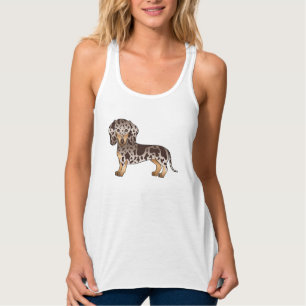 Chocolate- und Tannengesprenkelter Kurzhaar-Dachsh Tank Top