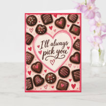 Chocolate Valentinstagskarte für ihn oder sie