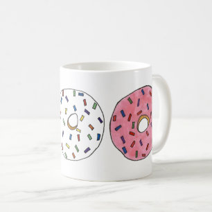 Chocolate Vanilla Strawberry Donut Doughnut Feinsc Kaffeetasse