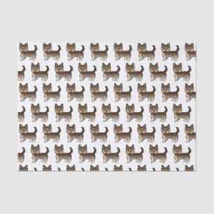 Chocolate Yorkshire Terrier Niedlich Dog Pattern Seidenpapier