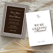 Chocolatebraune Harlekin-Rand-Hochzeit