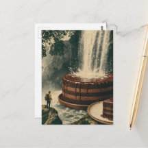 Chocolatekuchen-Wasserfall Surrealistische Kunst