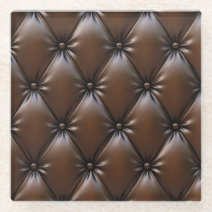 Chocolateleder: Luxuriöse Polstertextur Glasuntersetzer