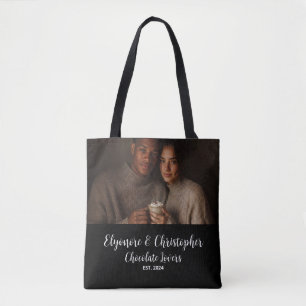 Chocolateliebhaber-Paar Etabliert Foto-Geschenk