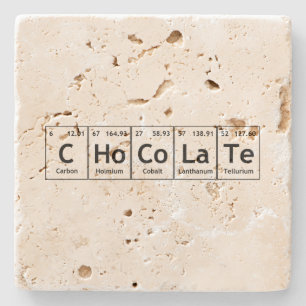 CHoCoLaThe Science Periodic Table Words Elements Steinuntersetzer
