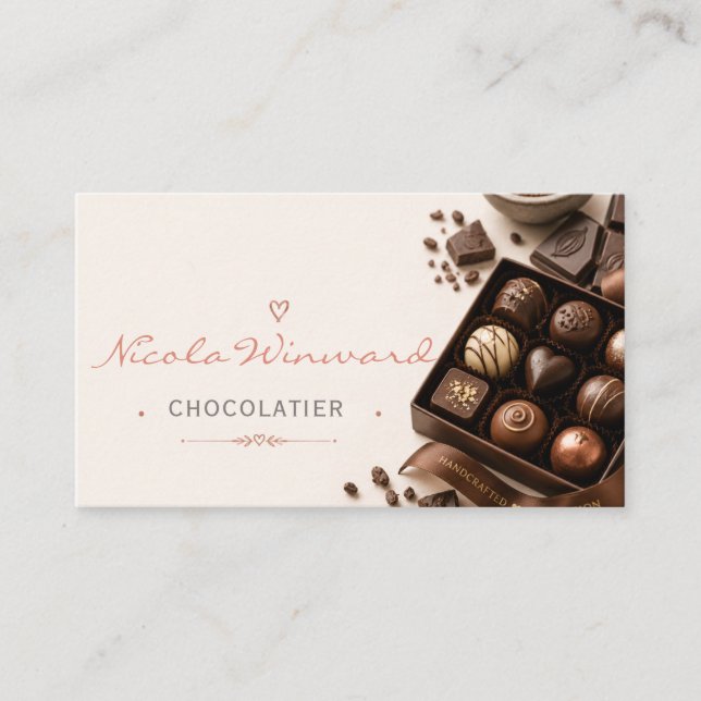 Chocolatier-Geschäftskarte Visitenkarte (Vorderseite)