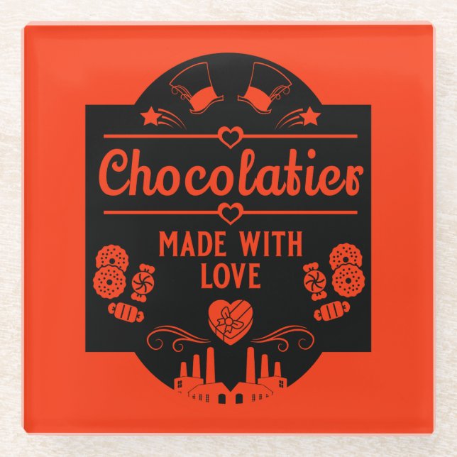 Chocolatier Maker Glasuntersetzer (Vorderseite)