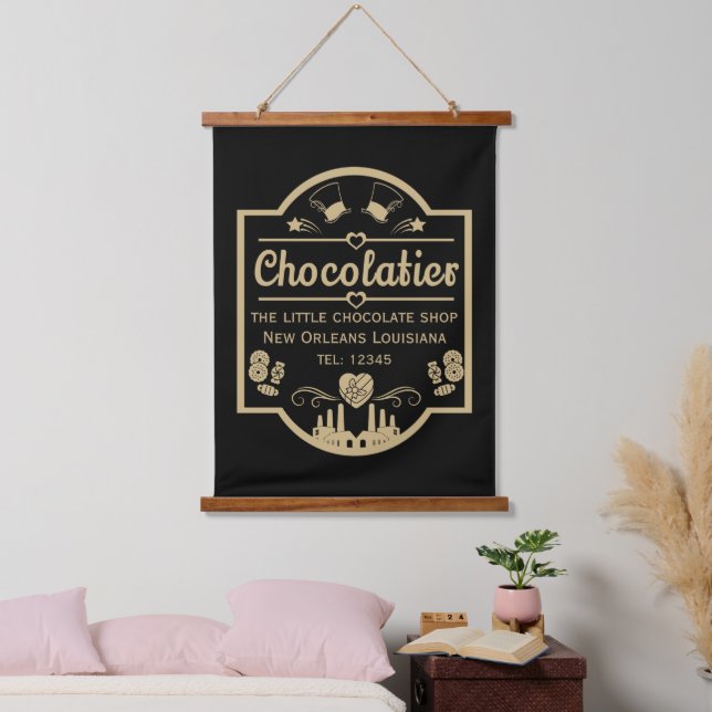 Chocolatier Maker Wandteppich Mit Holzrahmen (Schlafzimmer)